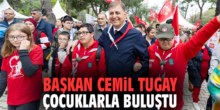 Başkan Cemil Tugay çocuklarla buluştu