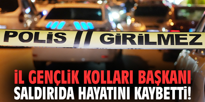 İl Gençlik Kolları Başkanı saldırıda hayatını kaybetti!