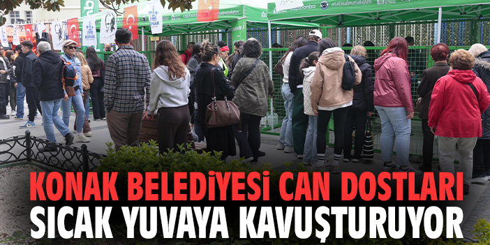 Konak Belediyesi can dostları sıcak yuvaya kavuşturuyor