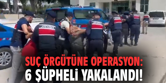 Suç örgütüne operasyon: 6 şüpheli yakalandı!