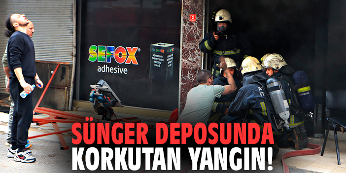 Sünger deposunda korkutan yangın!