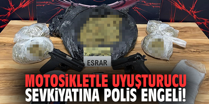 İzmir'de motosikletle uyuşturucu sevkiyatına polis engeli!