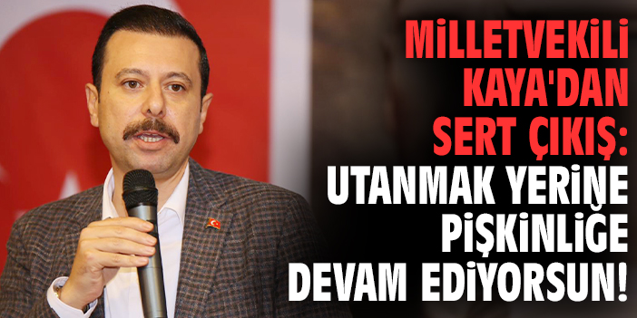 Milletvekili Kaya'dan sert çıkış: Utanmak yerine pişkinliğe devam ediyorsun!