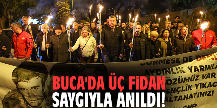 Buca'da üç fidan saygıyla anıldı!