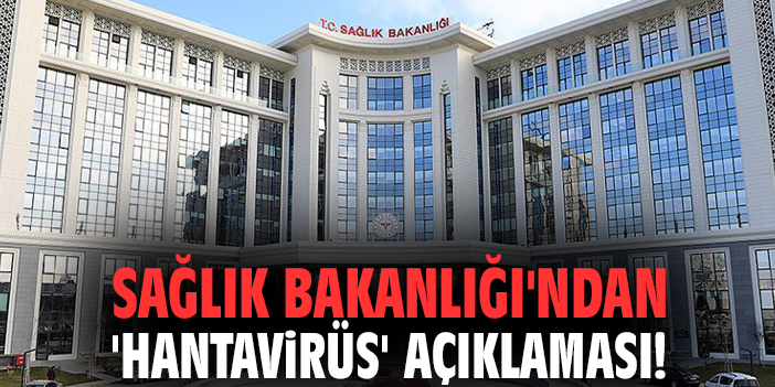 Sağlık Bakanlığı'ndan 'Hantavirüs' açıklaması!