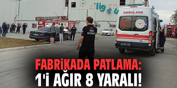 Fabrikada patlama: 1'i ağır 8 yaralı!