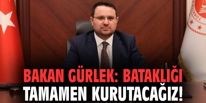 Bakan Gürlek: Bataklığı tamamen kurutacağız!
