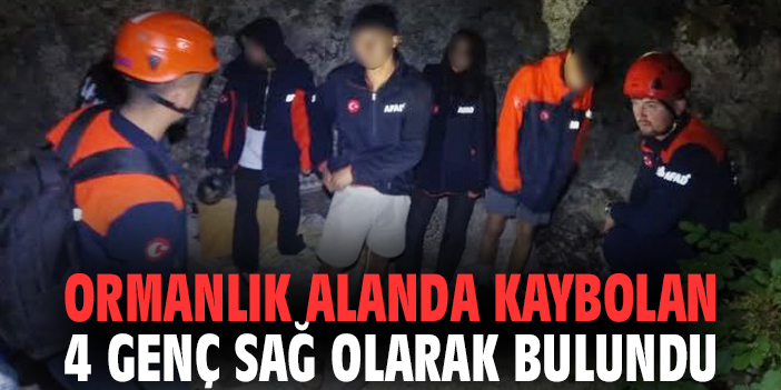 İzmir'de ormanlık alanda kaybolan 4 genç sağ olarak bulundu