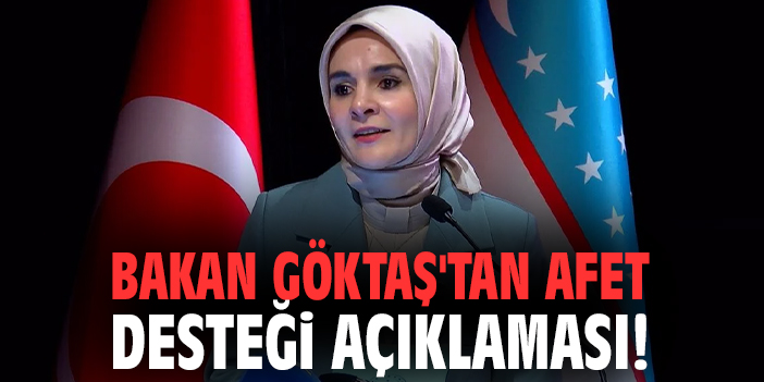 Bakan Göktaş'tan afet desteği açıklaması!