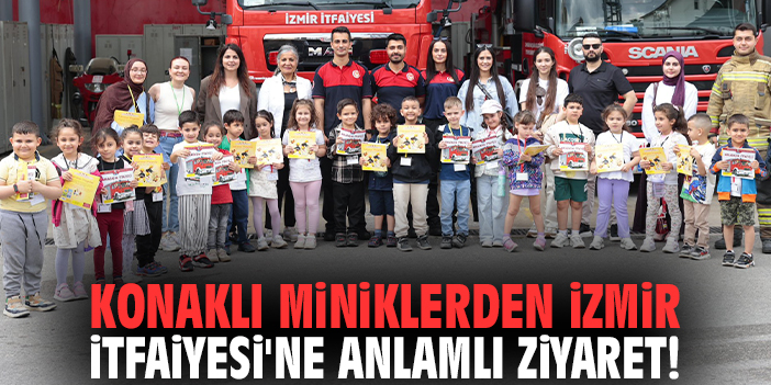 Konaklı miniklerden İzmir İtfaiyesi'ne anlamlı ziyaret!