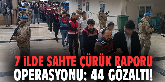 7 ilde sahte çürük raporu operasyonu: 44 gözaltı!