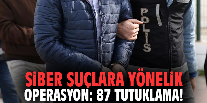 Siber suçlara yönelik operasyon: 87 tutuklama!