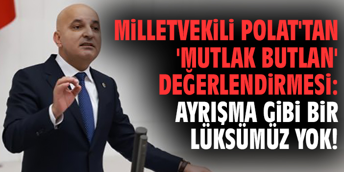 Milletvekili Polat'tan 'mutlak butlan' değerlendirmesi: Ayrışma gibi bir lüksümüz yok!
