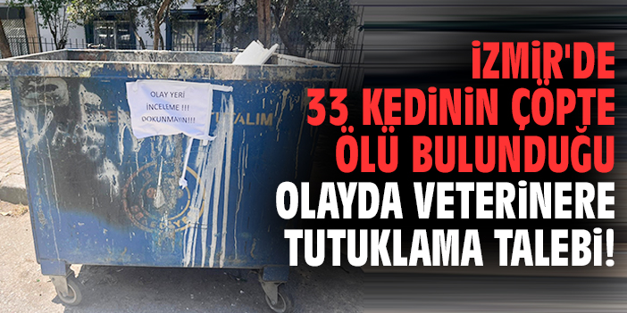 İzmir'de 33 kedinin çöpte ölü bulunduğu olayda veterinere tutuklama talebi!