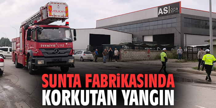 Sunta fabrikasında korkutan yangın
