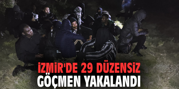 İzmir'de 29 düzensiz göçmen yakalandı