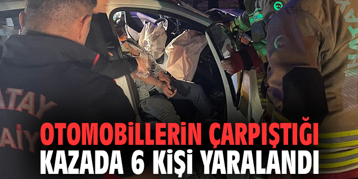 Otomobillerin çarpıştığı kazada 6 kişi yaralandı