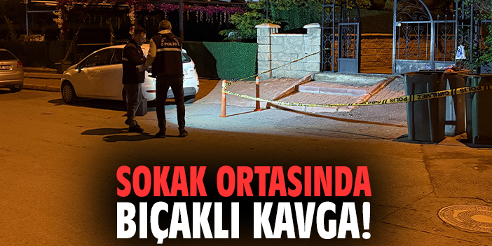 Sokak ortasında bıçaklı kavga!