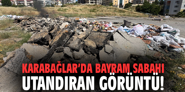 Karabağlar’da bayram sabahı utandıran görüntü!