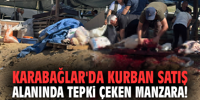 Karabağlar'da kurban satış alanında tepki çeken manzara!