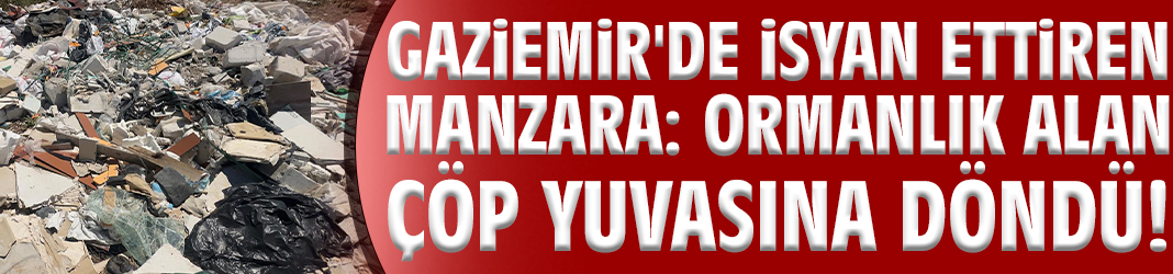 Gaziemir'de isyan ettiren manzara: Ormanlık alan çöp yuvasına döndü!