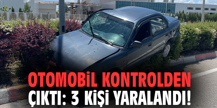 Otomobil kontrolden çıktı: 3 kişi yaralandı!