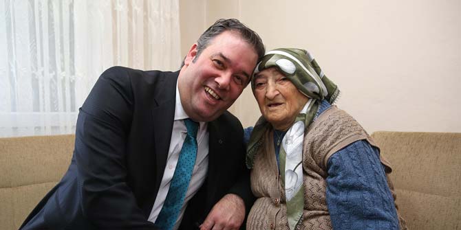 Başkan'dan en yaşlı Bucalı'ya ziyaret