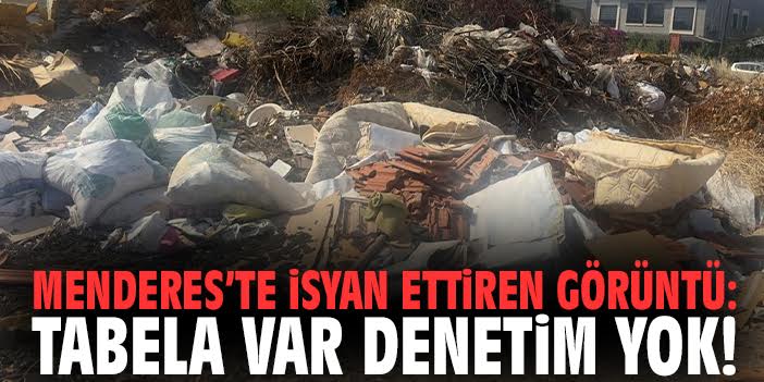 Menderes’te isyan ettiren görüntü: Tabela var denetim yok!