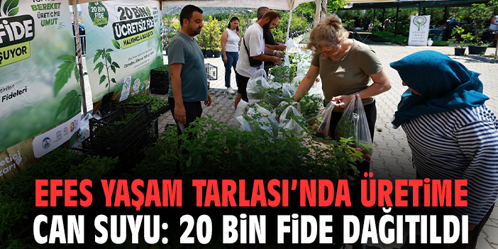 Efes Yaşam Tarlası’nda üretime can suyu: 20 bin fide dağıtıldı