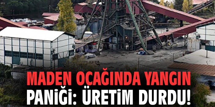 Maden ocağında yangın paniği: Üretim durdu!