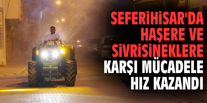 Seferihisar'da haşere ve sivrisineklere karşı mücadele hız kazandı