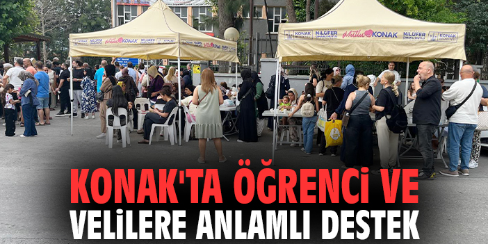 Konak'ta öğrenci ve velilere anlamlı destek