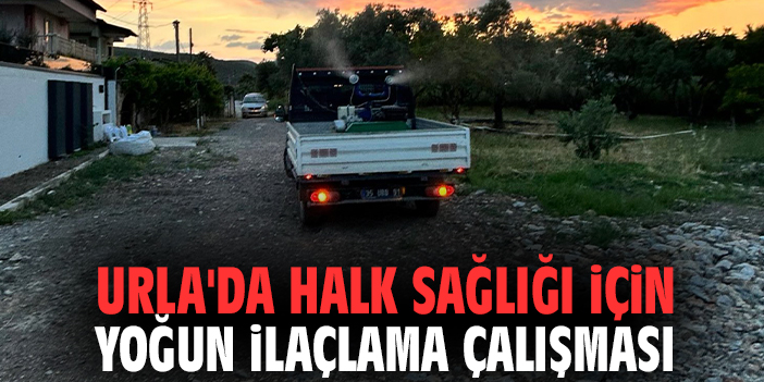 Urla'da halk sağlığı için yoğun ilaçlama çalışması