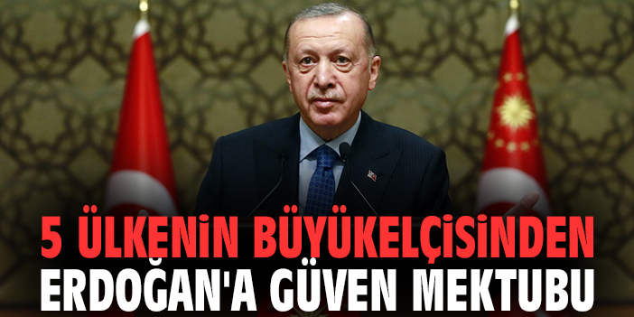 5 ülkenin büyükelçisinden Cumhurbaşkanı Erdoğan'a güven mektubu