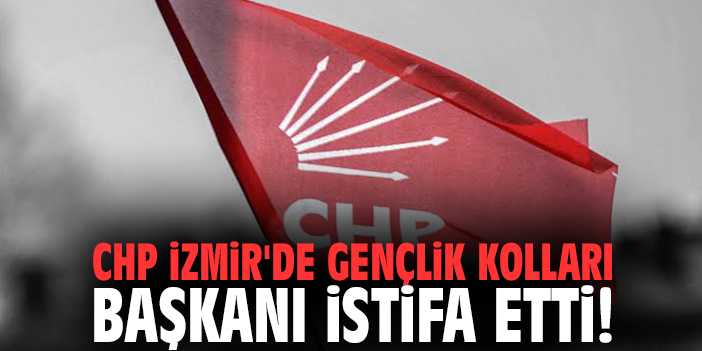CHP İzmir'de Gençlik Kolları başkanı istifa etti!