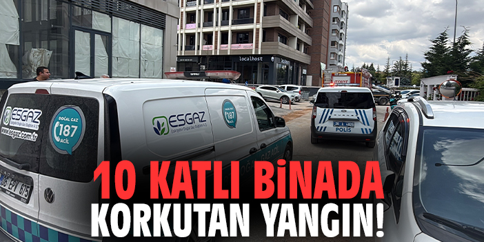 10 katlı binada korkutan yangın!