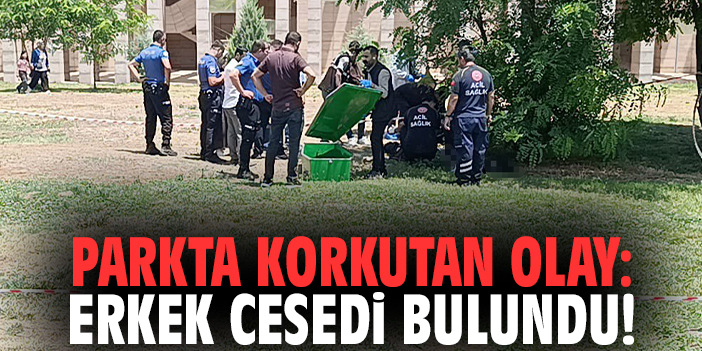 Parkta korkutan olay: Erkek cesedi bulundu!