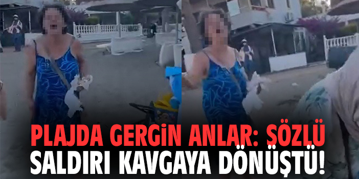 Plajda gergin anlar: Sözlü saldırı kavgaya dönüştü!