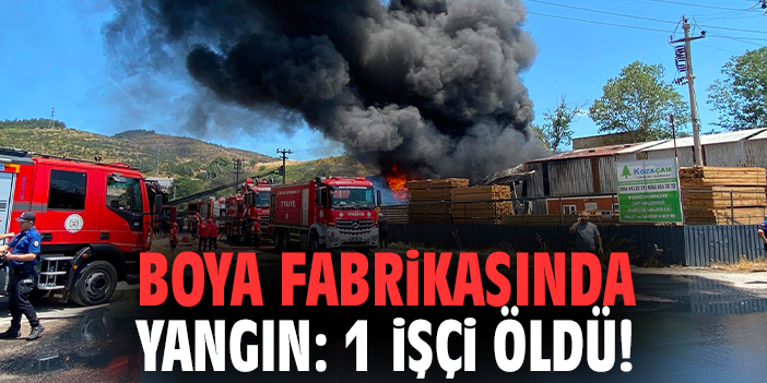 Boya fabrikasında yangın: 1 işçi öldü!
