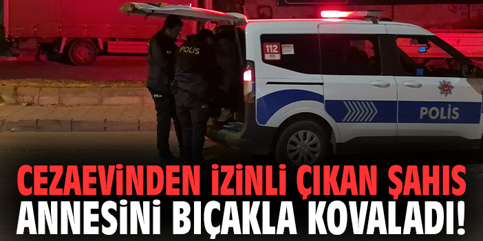 Cezaevinden izinli çıkan şahıs annesini bıçakla kovaladı!