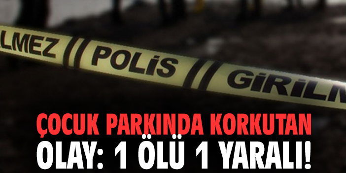 Çocuk parkında korkutan olay: 1 ölü 1 yaralı!
