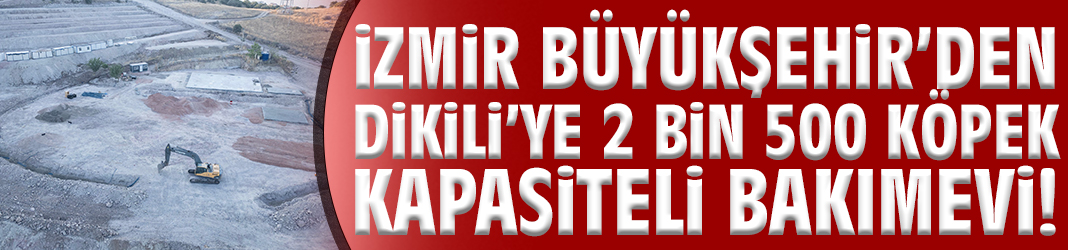 Büyükşehir’den Dikili’ye 2 bin 500 köpek kapasiteli bakımevi!