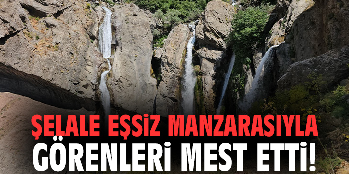 Şelale eşsiz manzarasıyla görenleri mest etti!