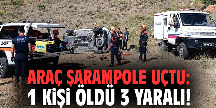 Araç şarampole uçtu: 1 kişi öldü 3 yaralı!