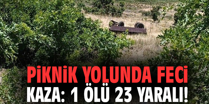 Piknik yolunda feci kaza: 1 ölü 23 yaralı!