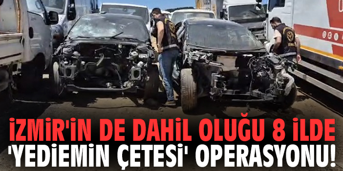 İzmir'in de dahil oluğu 8 ilde 'Yediemin Çetesi' operasyonu!