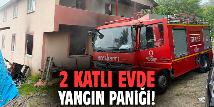 2 katlı evde yangın paniği!