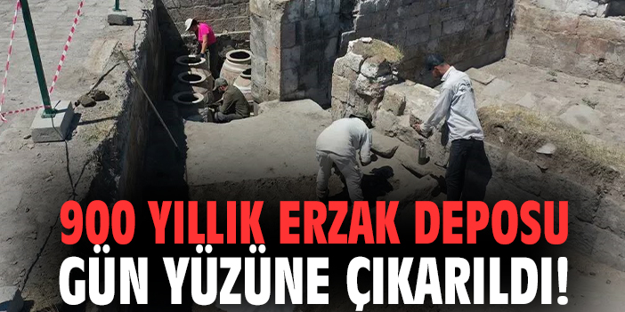 900 yıllık erzak deposu gün yüzüne çıkarıldı!