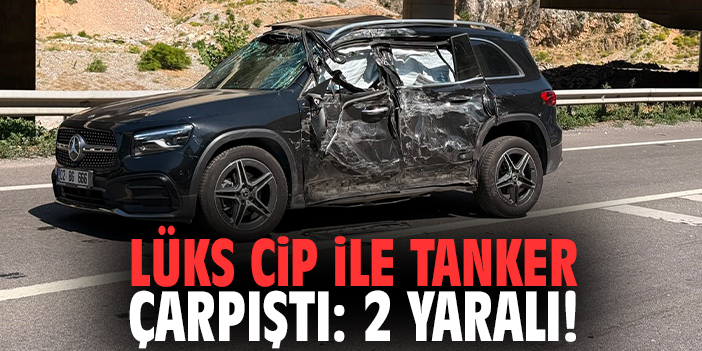 Lüks cip ile tanker çarpıştı: 2 yaralı!