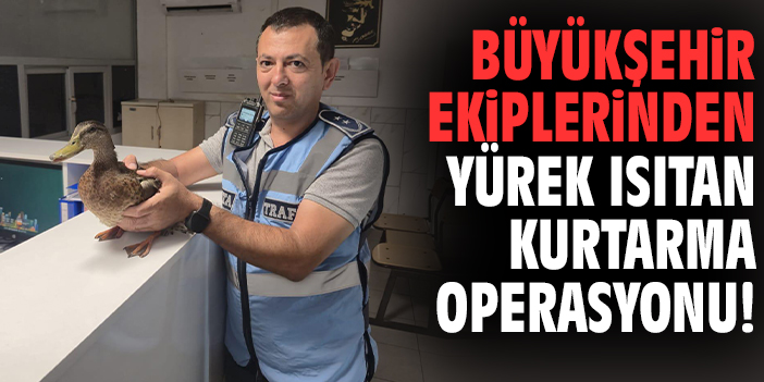 Büyükşehir ekiplerinden yürek ısıtan kurtarma operasyonu!